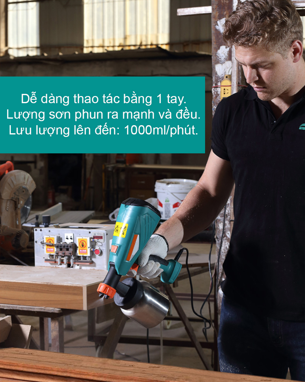 Máy phun sơn xịn PA 700W PSG9617S