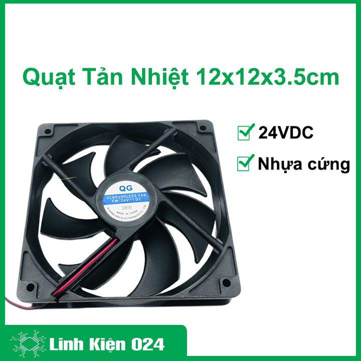 Quạt tản nhiệt 12x12x3.5cm điện áp 24V làm mát, tản nhiệt máy