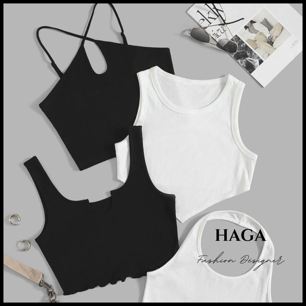 Áo ba lỗ, áo hai dây, áo chòng cổ, sét áo croptop hot SAN31