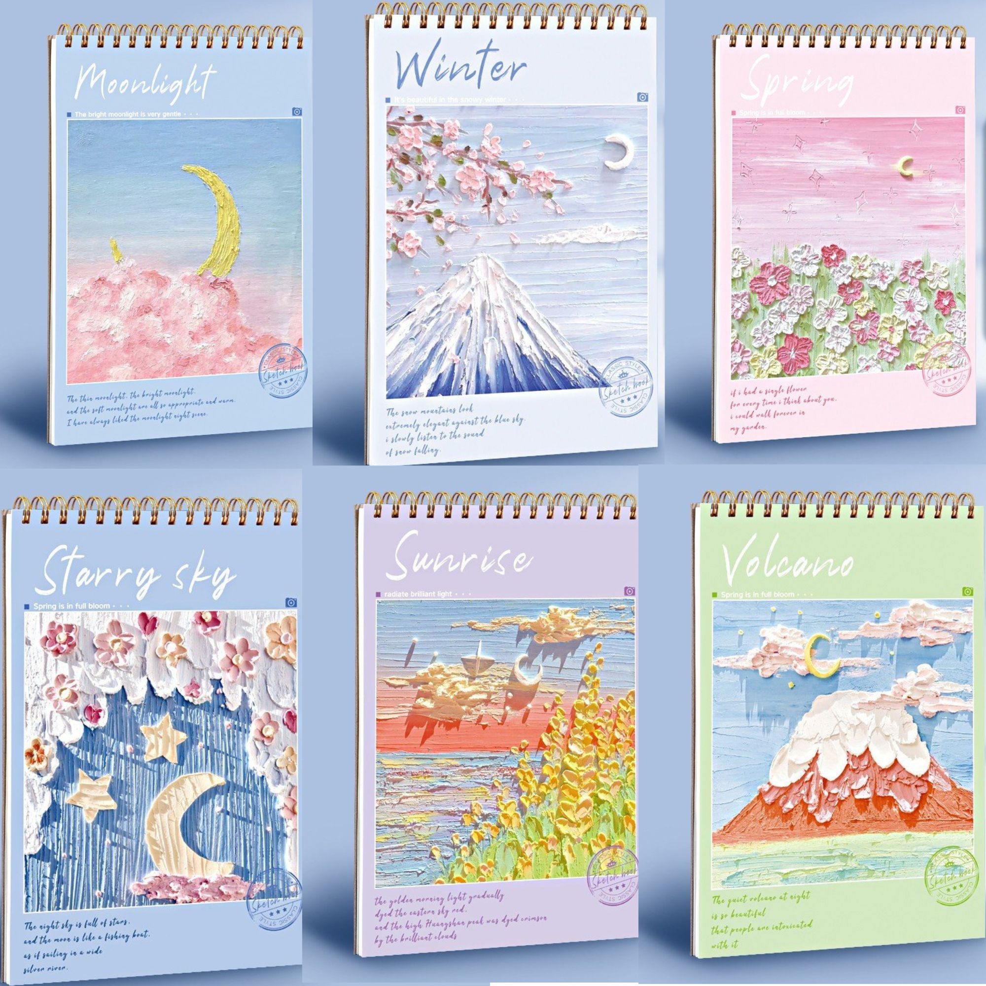 Sổ Ký Hoạ Gáy Lò Xo Cao Cấp A4 Sketchbook - Giao Mẫu Ngẫu Nhiên