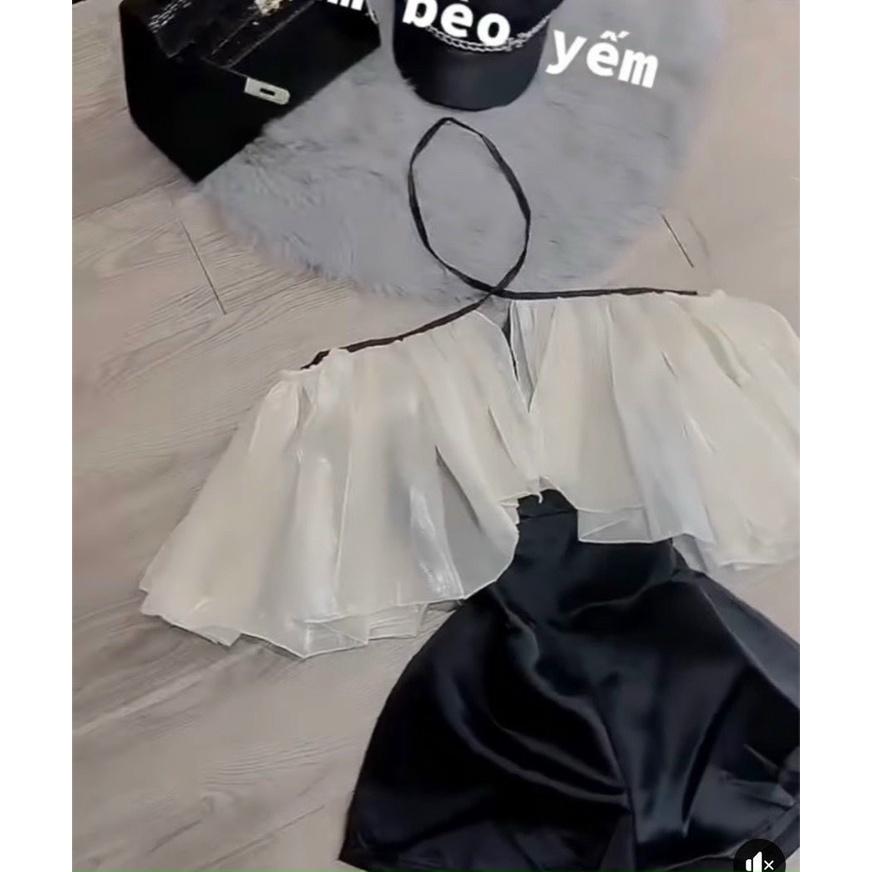 Set jum ngắn trễ vai phối bèo siêu gợi cảm, siêu dễ thương cho các nàng