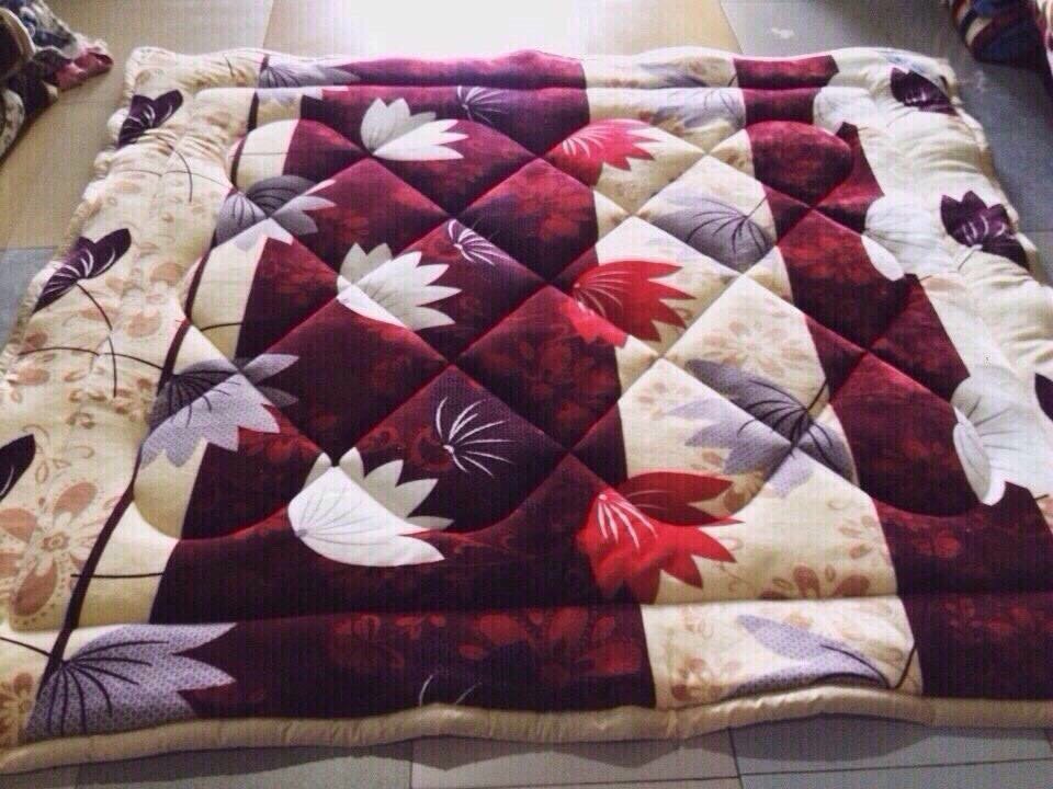 CHĂN LÔNG CỪU MẪU LÁ PHONG ĐỎ