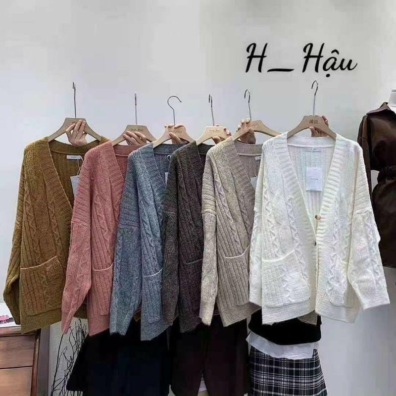 Áo khoác len cardigan nữ . Hàng Quảng châu - len dày dặn