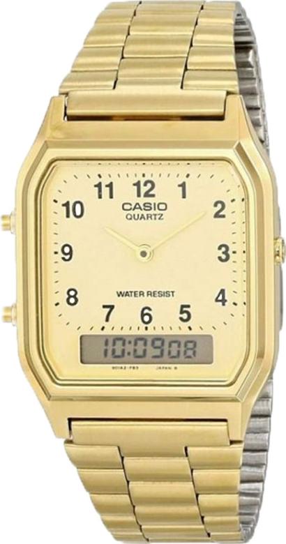 Đông hồ Casio Uniex điện tử - dây kim loại - AQ-230GA-9BMQ