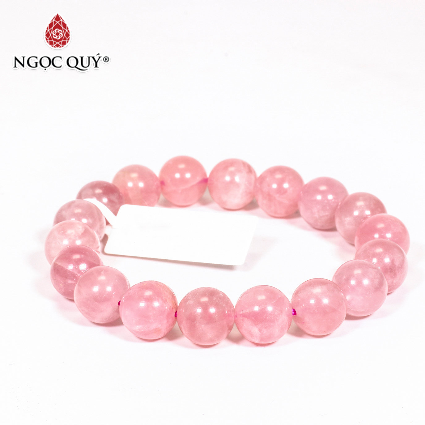 Vòng Tay Đá Thạch Anh Hồng Mệnh Hỏa, Thổ - Ngọc Quý Gemstones - 8Mm