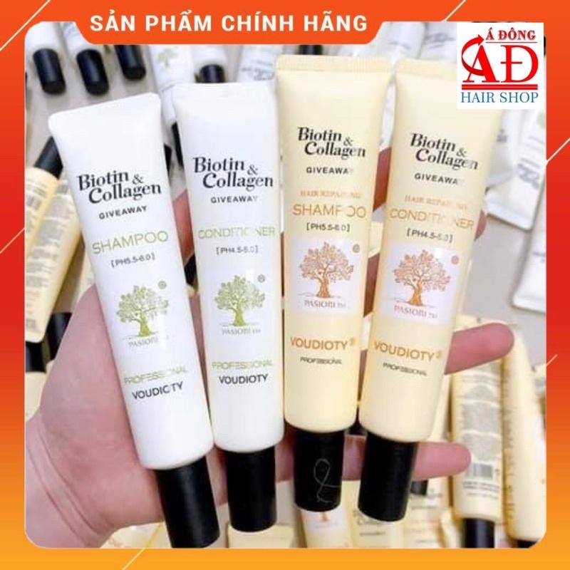 BỘ DẦU GỘI XẢ MINI BIOTIN COLLAGEN VOUDIOTY PASIORI TM GIVEAWAY 30ML*2