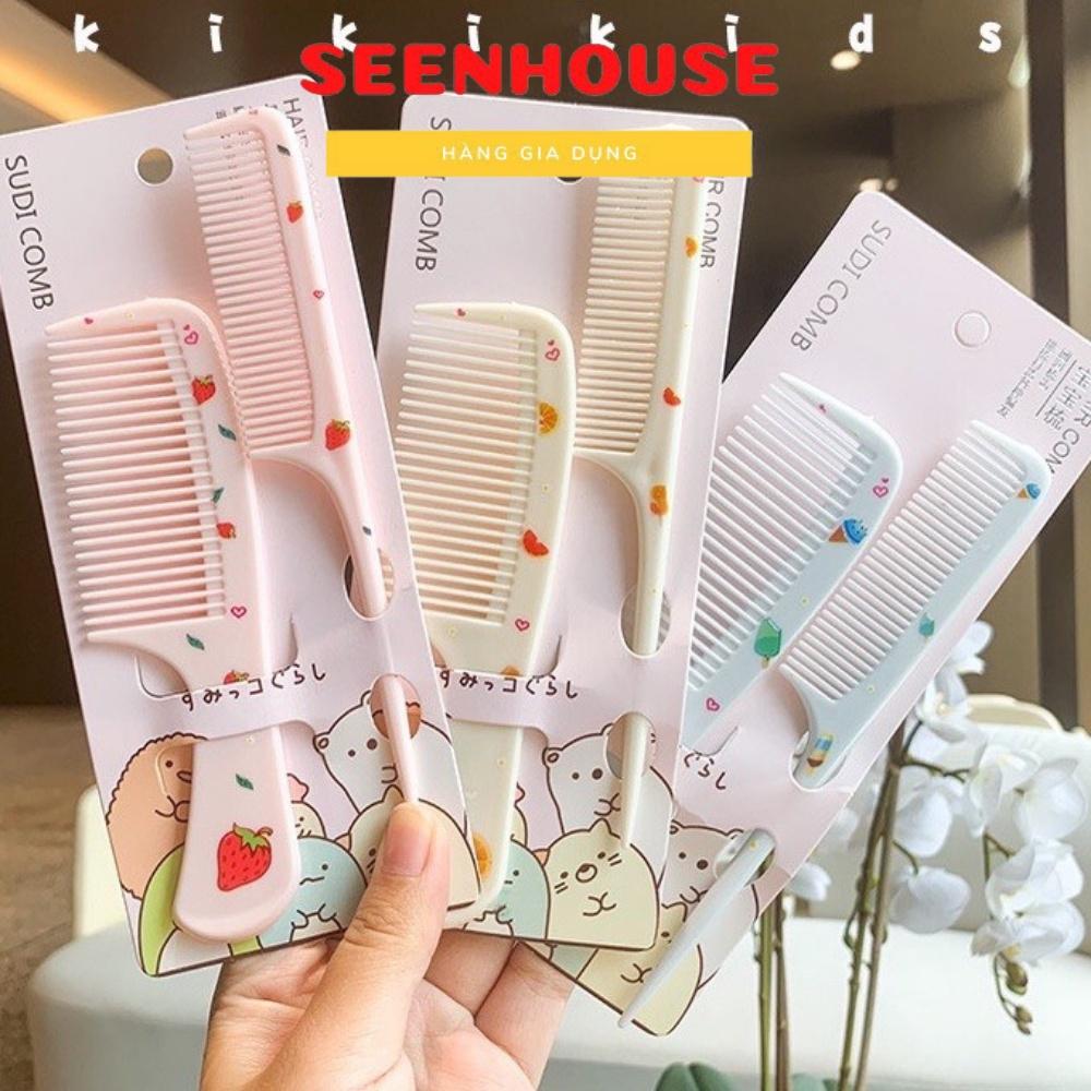 Set 2 Lược Chải Tóc Họa Tiết Cute