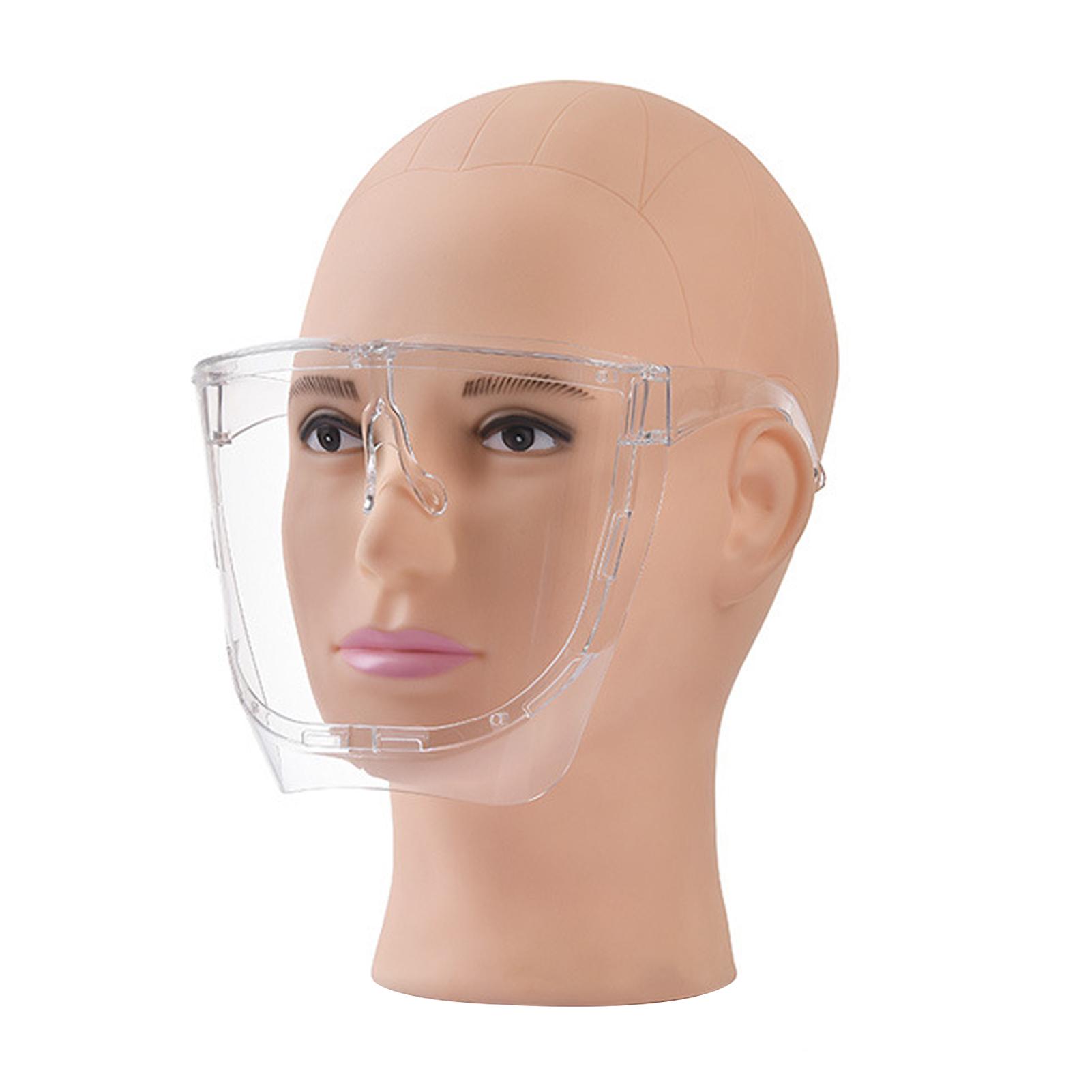 Safety Face Shield Full Face Mask Reusable Transparent Protective Wrap-Around Face Shield Protection against Splash