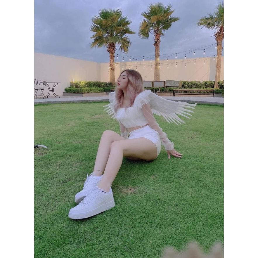 Áo Croptop Lưới Ren Công Chúa