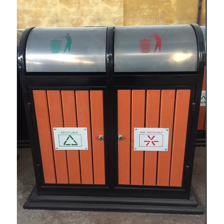 Thùng Rác Inox 2 Ngăn