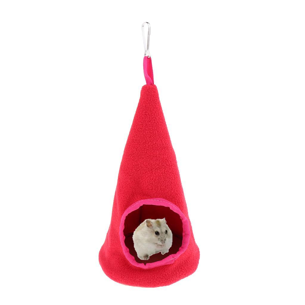 Santa Hat-Shaped Hamster Little Pet Chinchilla Squirrel Swing Hammock Sleeping Bag Hanging Nest