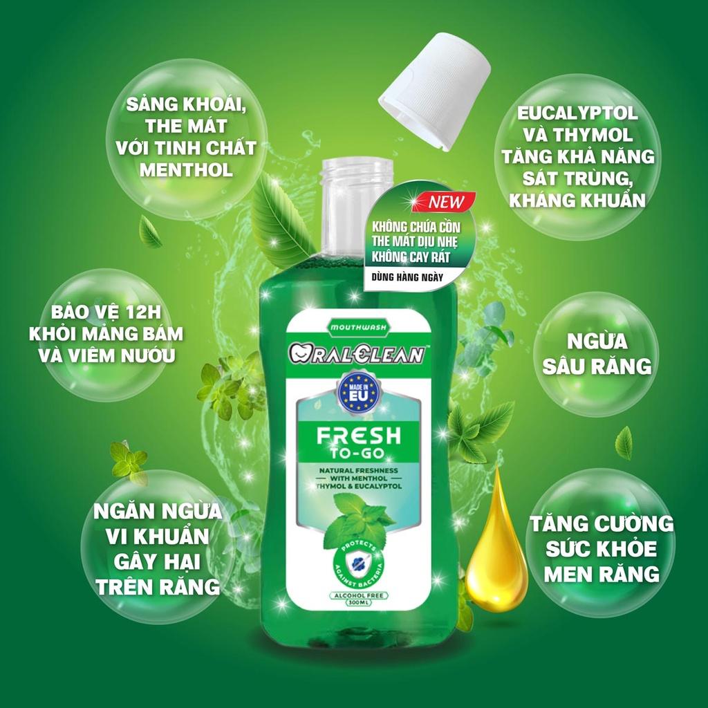 Combo 2 nước súc miệng OralClean FRESH TO-GO