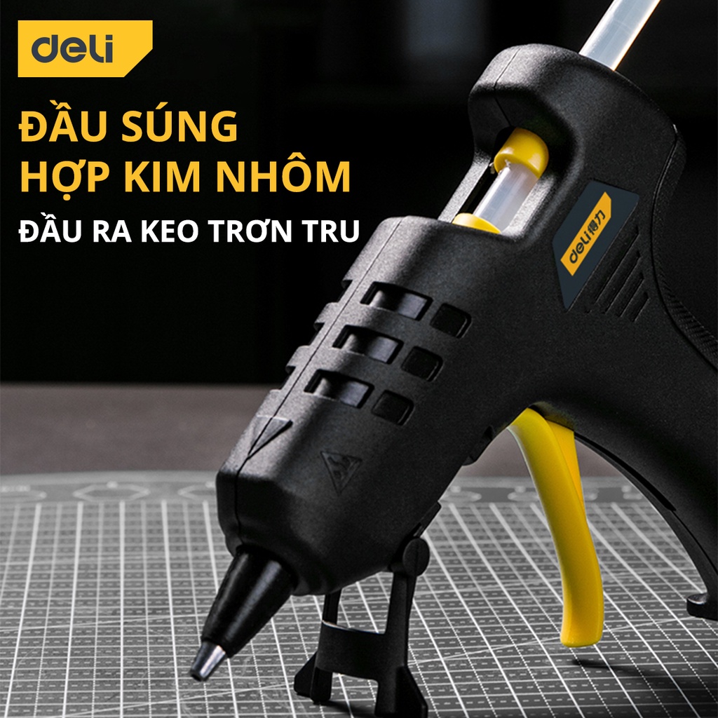 Súng Bắn Keo Deli Cao Cấp Công Suất Lớn 40W - keo 7mm - Nhỏ Gọn, An Toàn Sử Dụng - Thiết Kế Hiện Đại - DL402040/DL2540