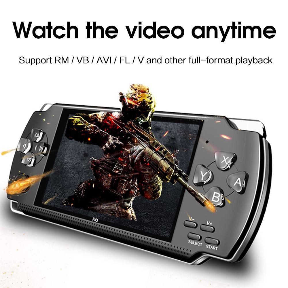 Máy chơi game cầm tay X6 màn hình 4.3 inch game NES-SNES-GBC-GBA-SMC tích hợp sẵn 1000 trò )