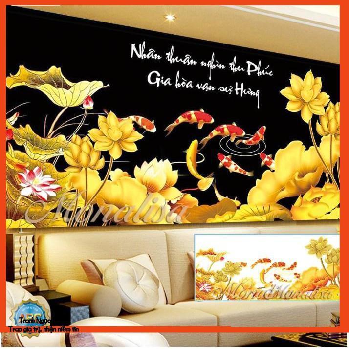 FreeShip 250k Toàn Quốc-Tranh đính đá cao cấp Gia hòa vạn sự hưng LV126- KT: 105Cmx50Cm