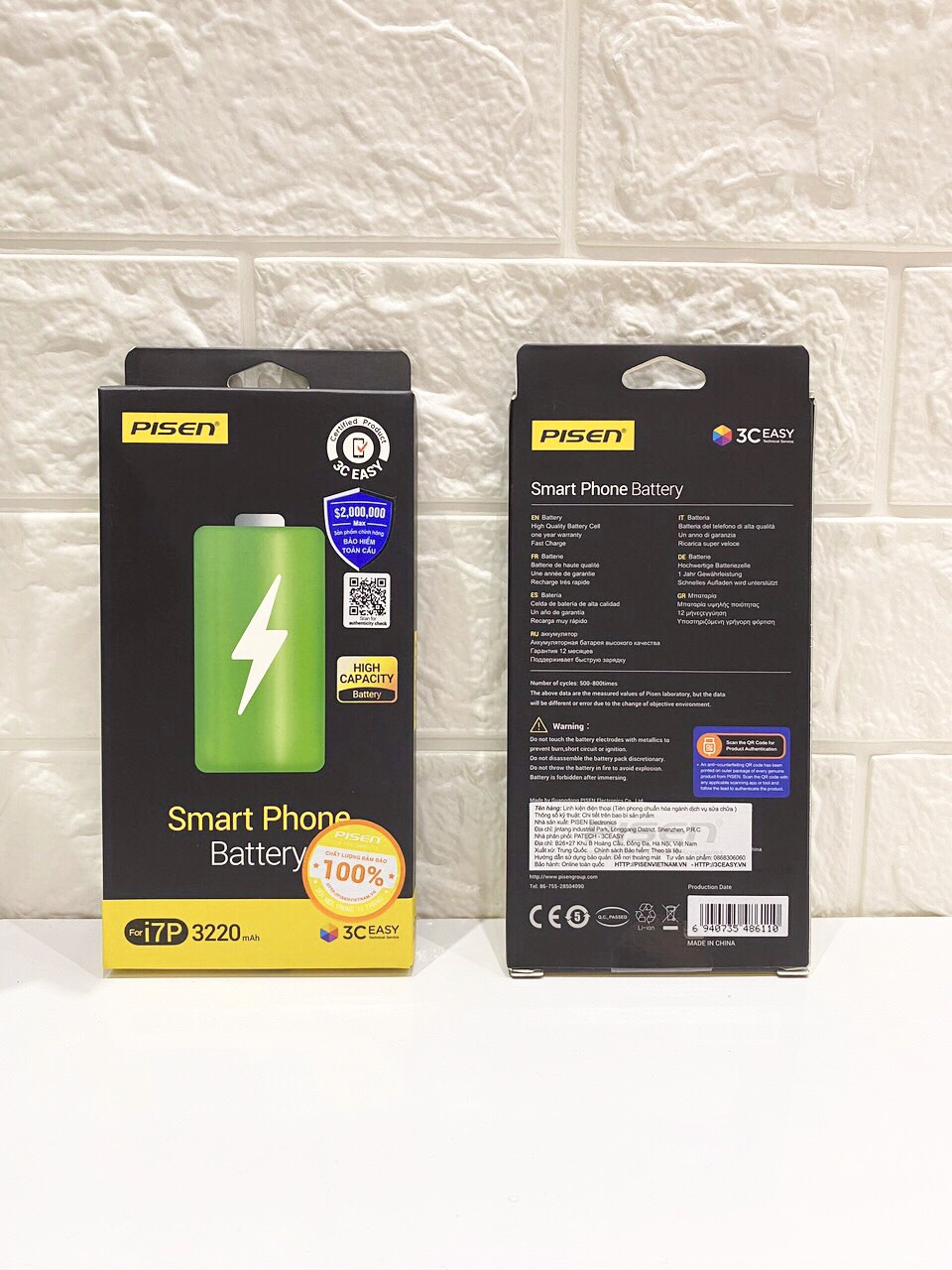 Pin điện thoại Pisen dành cho Iphone 8 Plus - Hàng Chính Hãng