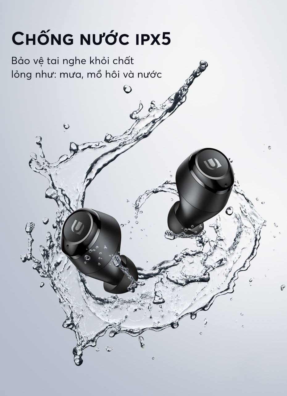 Tai Nghe Bluetooth TWS UGREEN WS100 - Chống Nước IPX5 - Hỗ trợ Sạc Không Dây - Pin Lên Đến 27 Giờ - Chống Ồn - Chất Lượng Âm Thanh Hifi