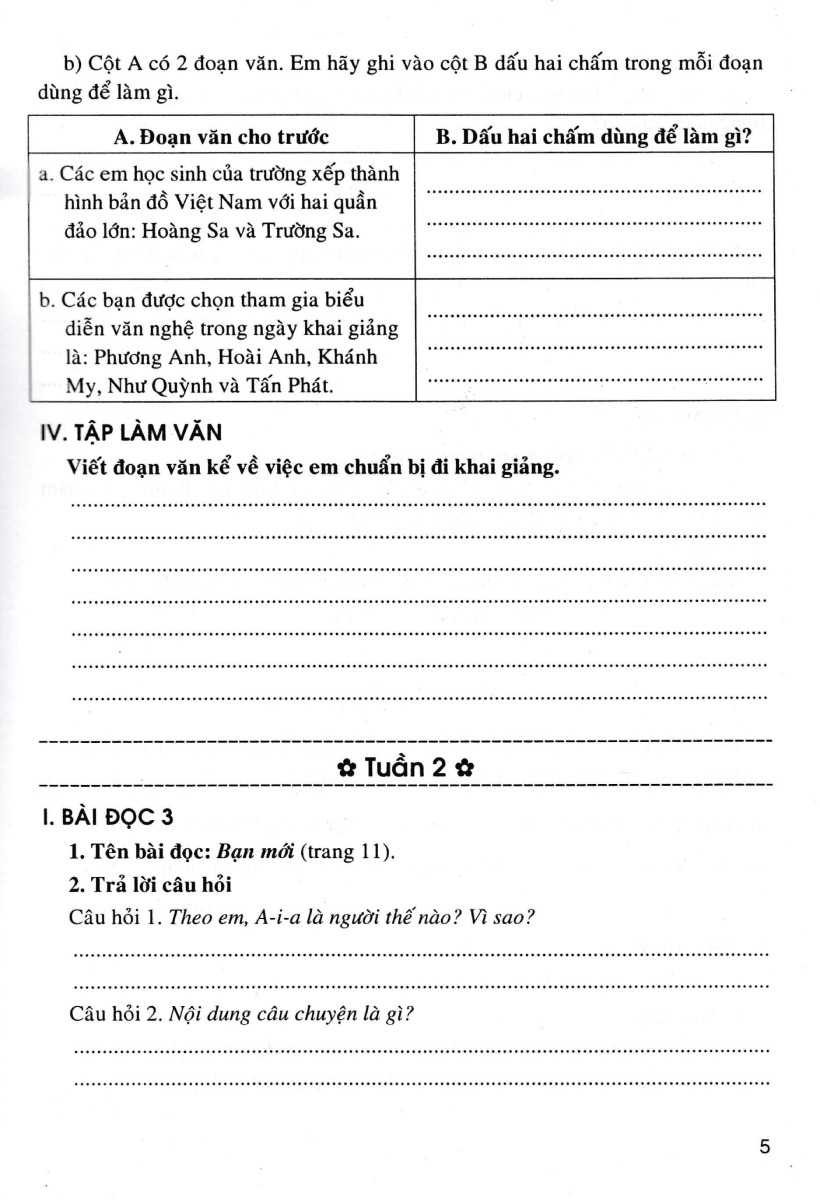 Vở Bài Tập Cuối Tuần Tiếng Việt 3 - HA