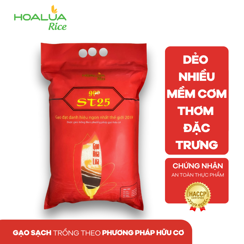 [Mua 2 Tặng 2] - Mua 2 túi ST25 Hoa Lúa túi 5kg - Tặng 2 túi Tấm ST25 túi 2kg (Tổng 14kg)
