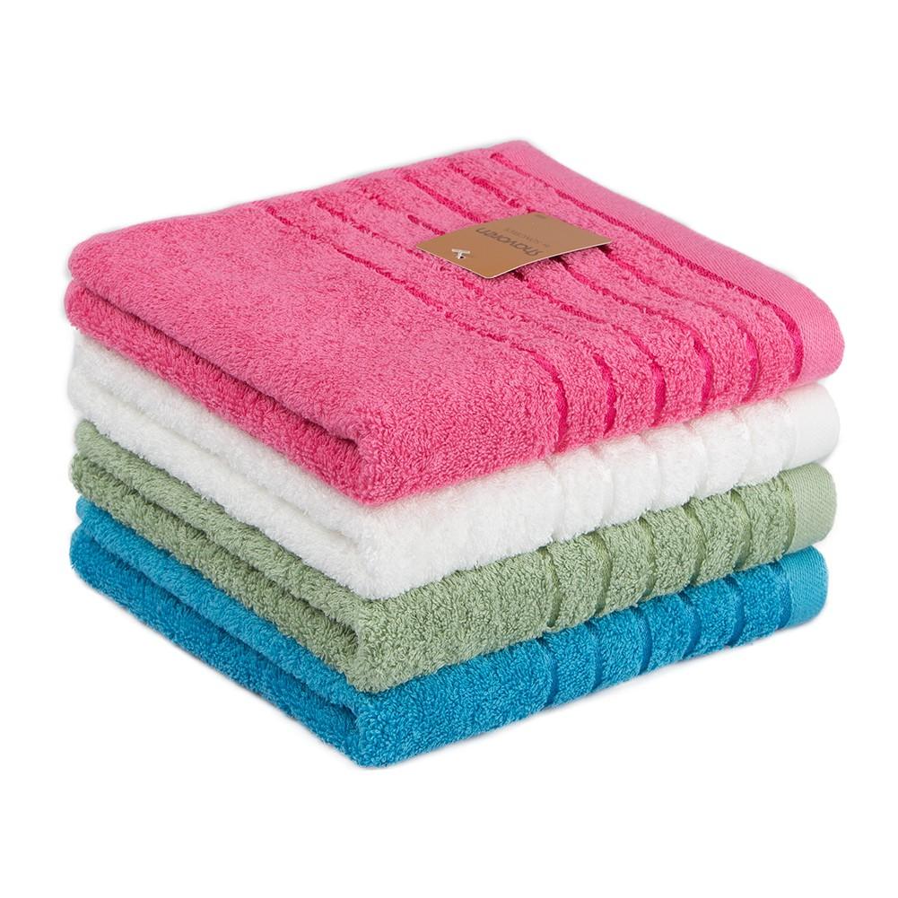 Hộp Quà Tặng – 04 Khăn Cotton Cao Cấp SONGWOL LINE BORDER