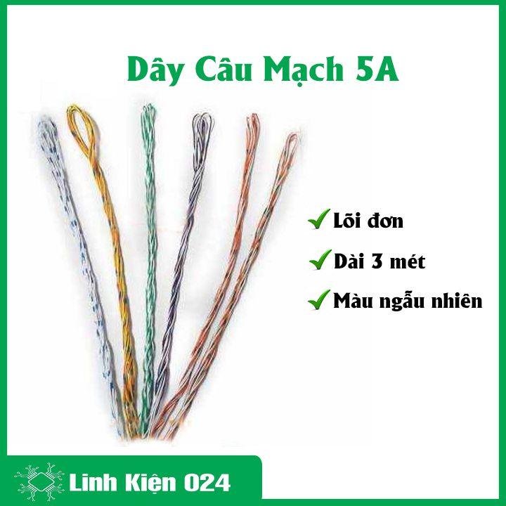 Dây câu mạch 5A lõi đơn cuộn 3 mét đủ màu (giao ngẫu nhiên)