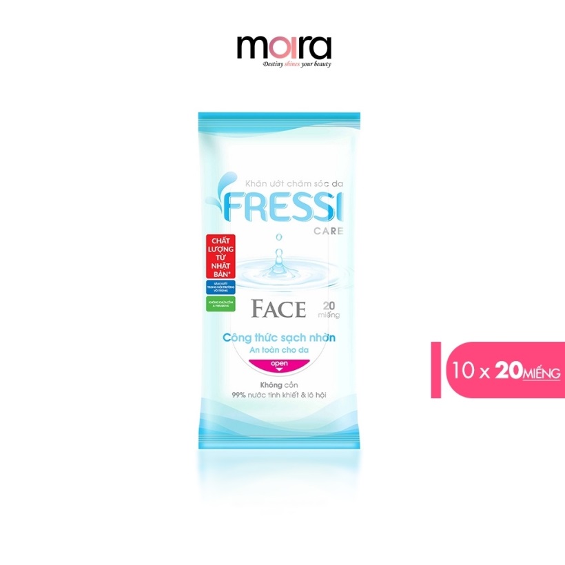 Combo 10 Khăn ướt Fressi Face 20 miếng