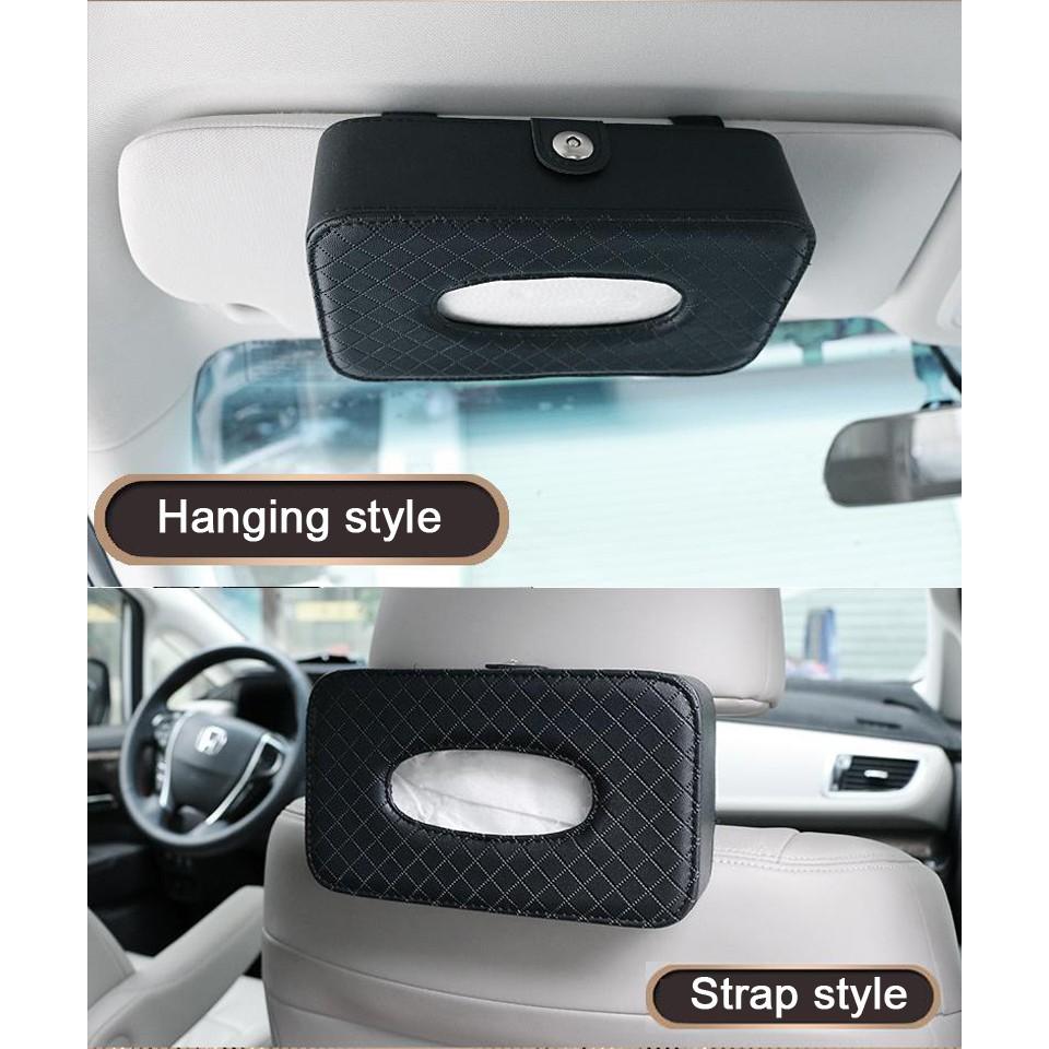 Hộp đựng khăn giấy bằng da PU cho xe hơi