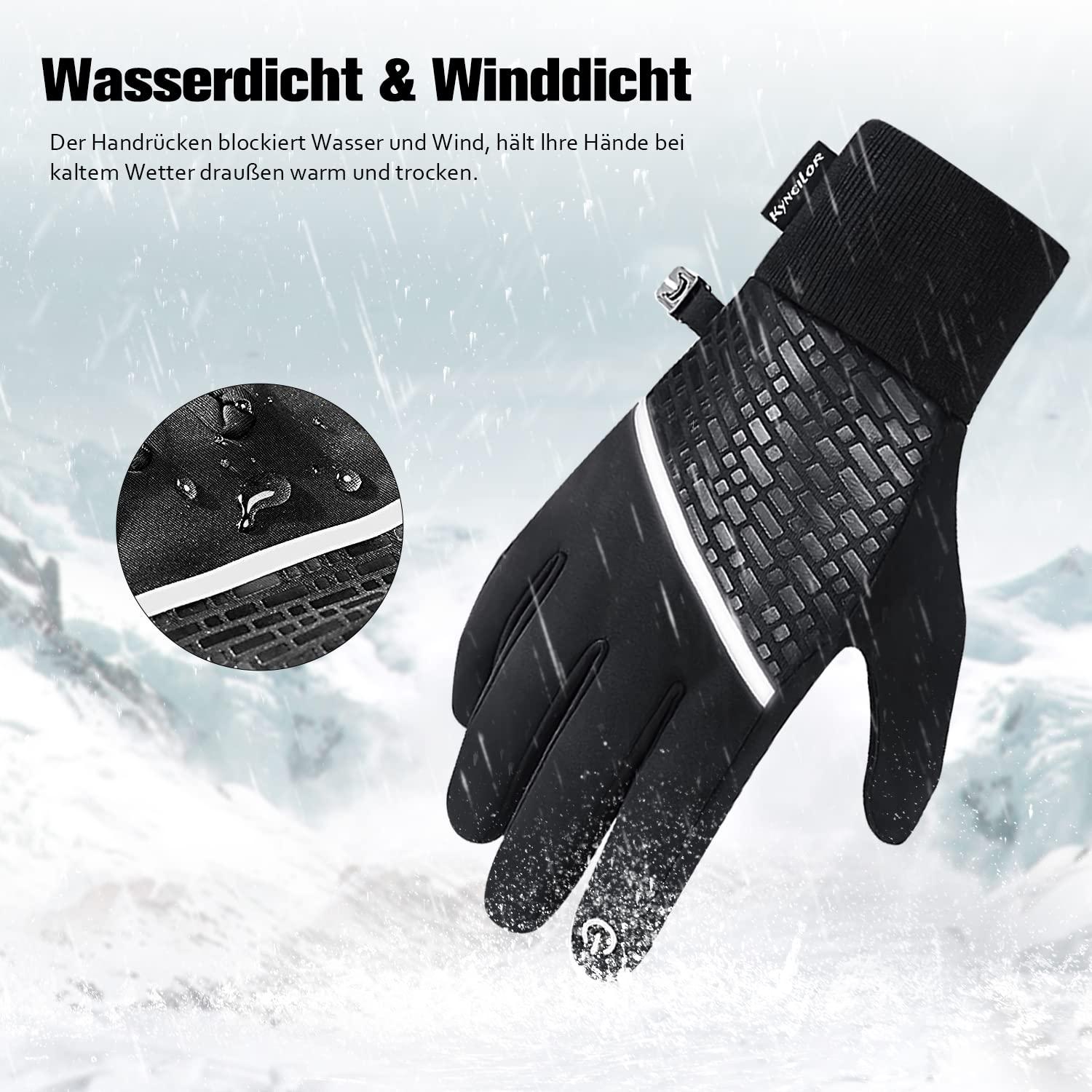 Găng tay mùa đông nam nữ, màn hình cảm ứng không thấm nước Windproof Waterproof găng tay xe đạp găng tay trượt băng găng tay thể thao găng tay chạy găng tay cắm trại