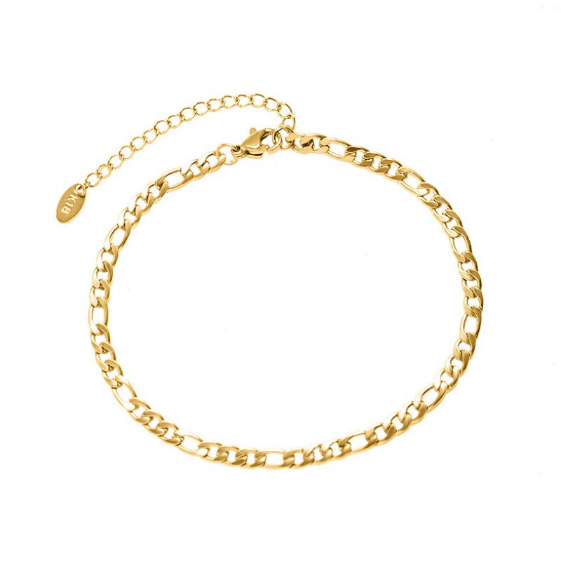 Lắc Chân Dây Xích Titan Ko Đen TT 3212