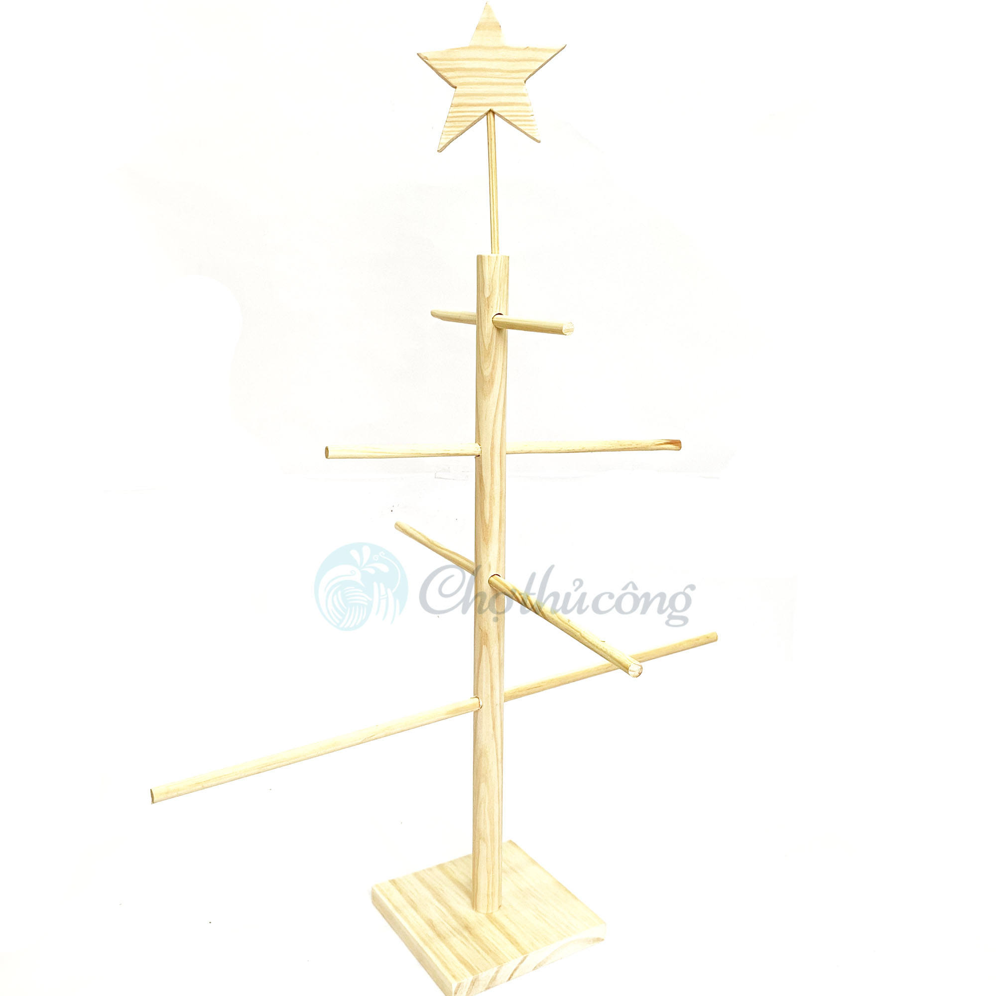 Cây thông noel gỗ thông tự nhiên cao 60cm, 90cm, 150cm lắp ráp gọn nhẹ, decor handmade - Cây thông noel mini trang trí giáng sinh