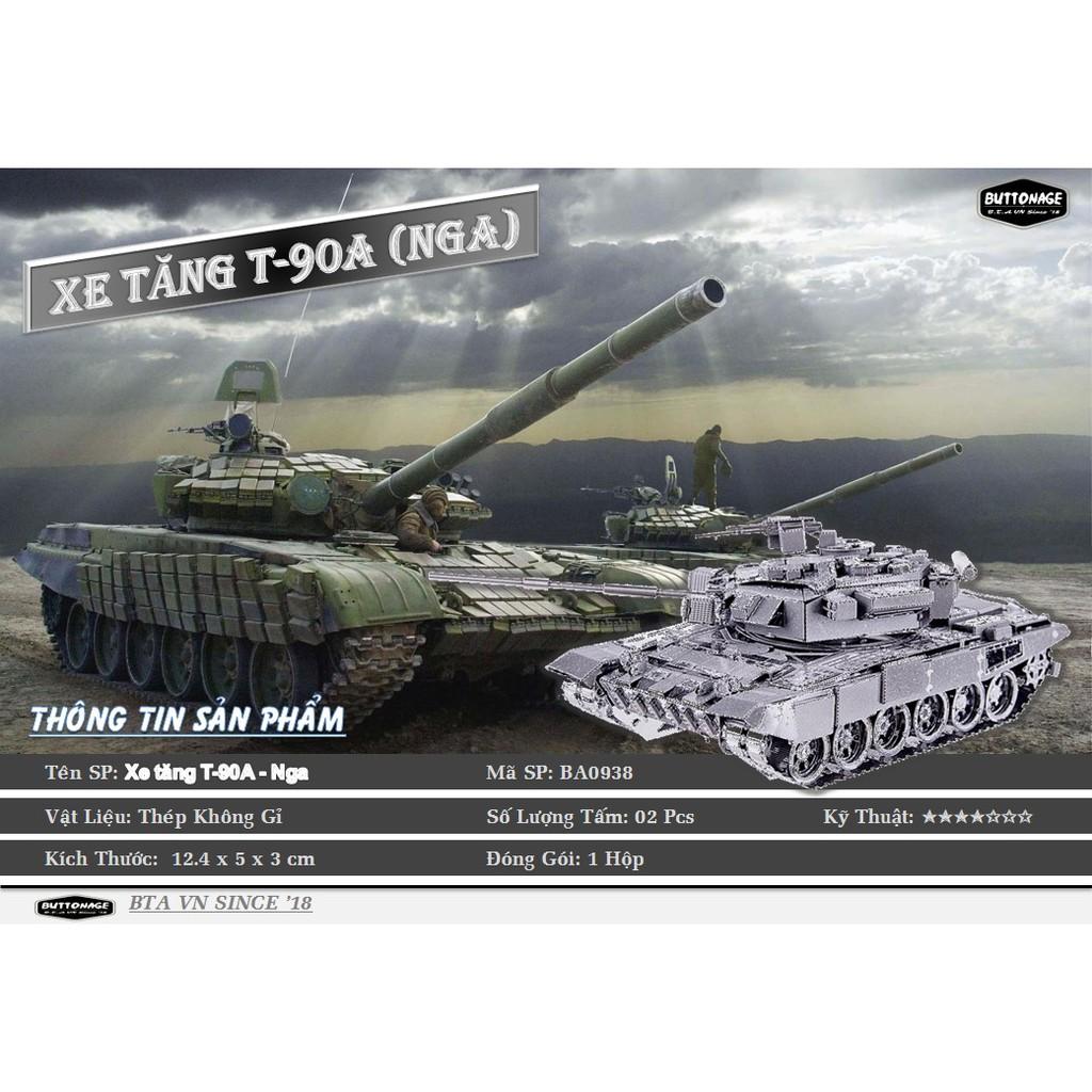 Mô Hình Lắp Ráp 3d Xe tăng T-90A - Nga