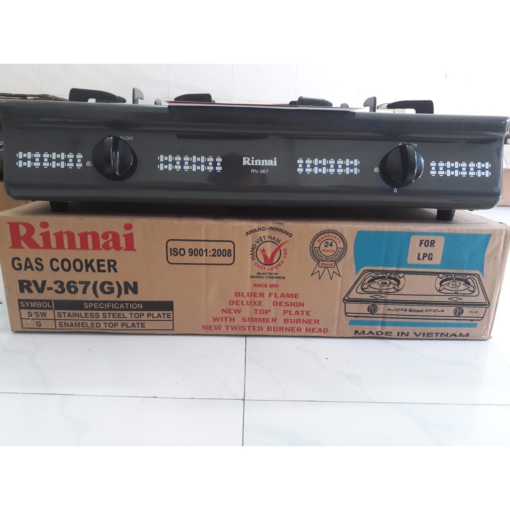 Bếp Gas Dương Đôi Rinnai RV-367(G)N – Đen- Hãng chính hãng