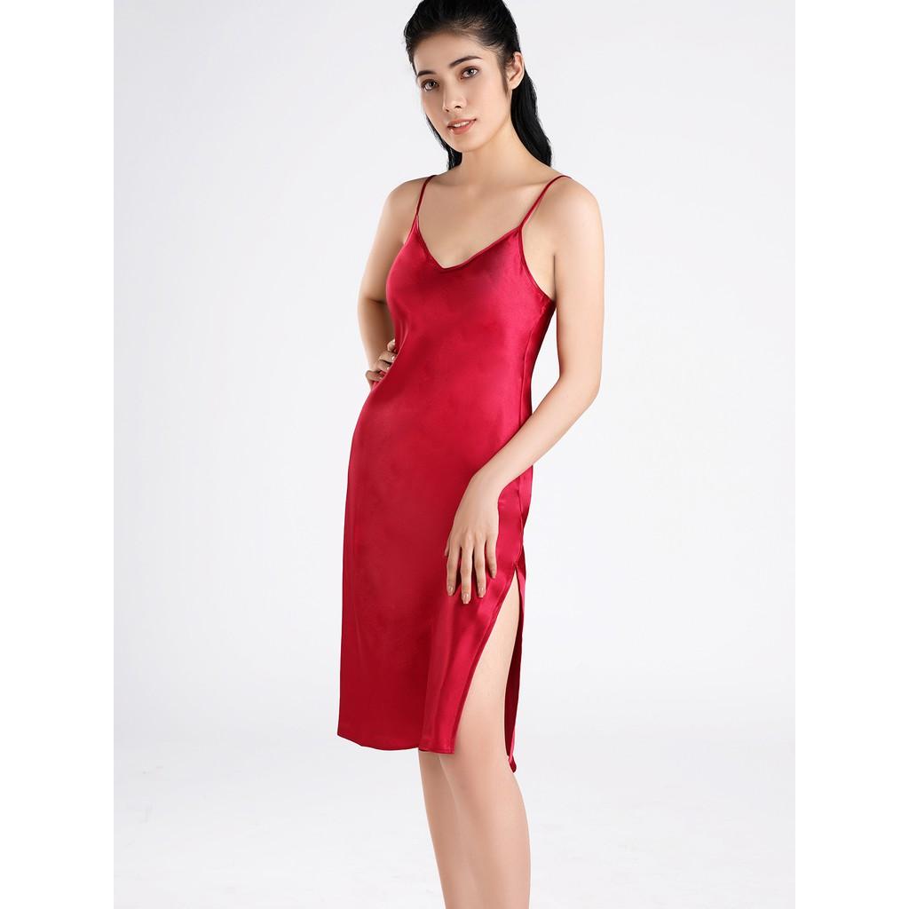 Đầm VERA hai dây satin dáng dài - 0115