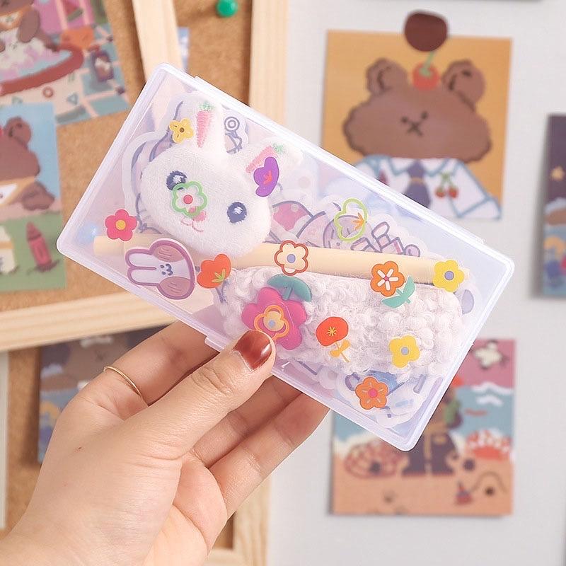 Hộp Nhựa Đựng Sticker / Stationery - Hộp Nhựa trong Suốt