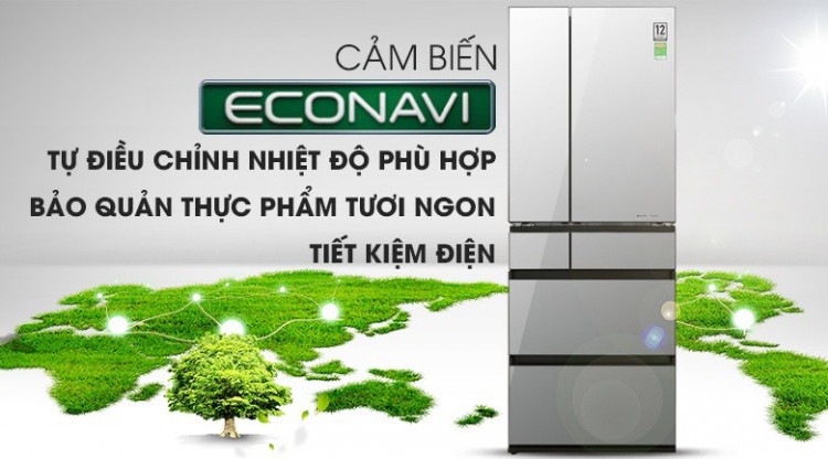 Công nghệ Econavi - Tủ lạnh Panasonic Inverter 589 lít NR-F603GT-X2