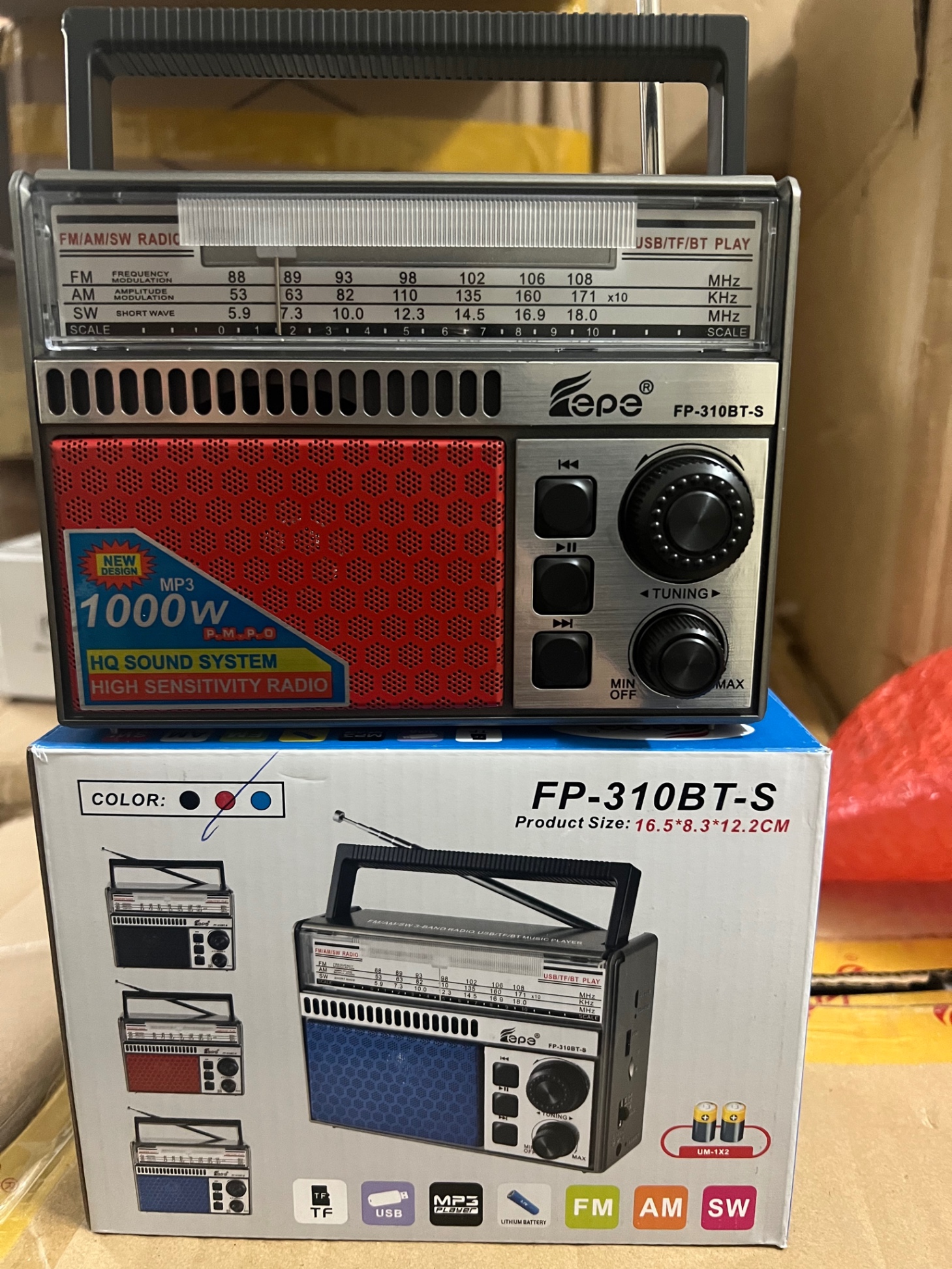 ĐÀI Radio PePe FP-310BT-S JaPan Năng Lượng Mặt Trời Mẫu Mới Nhất