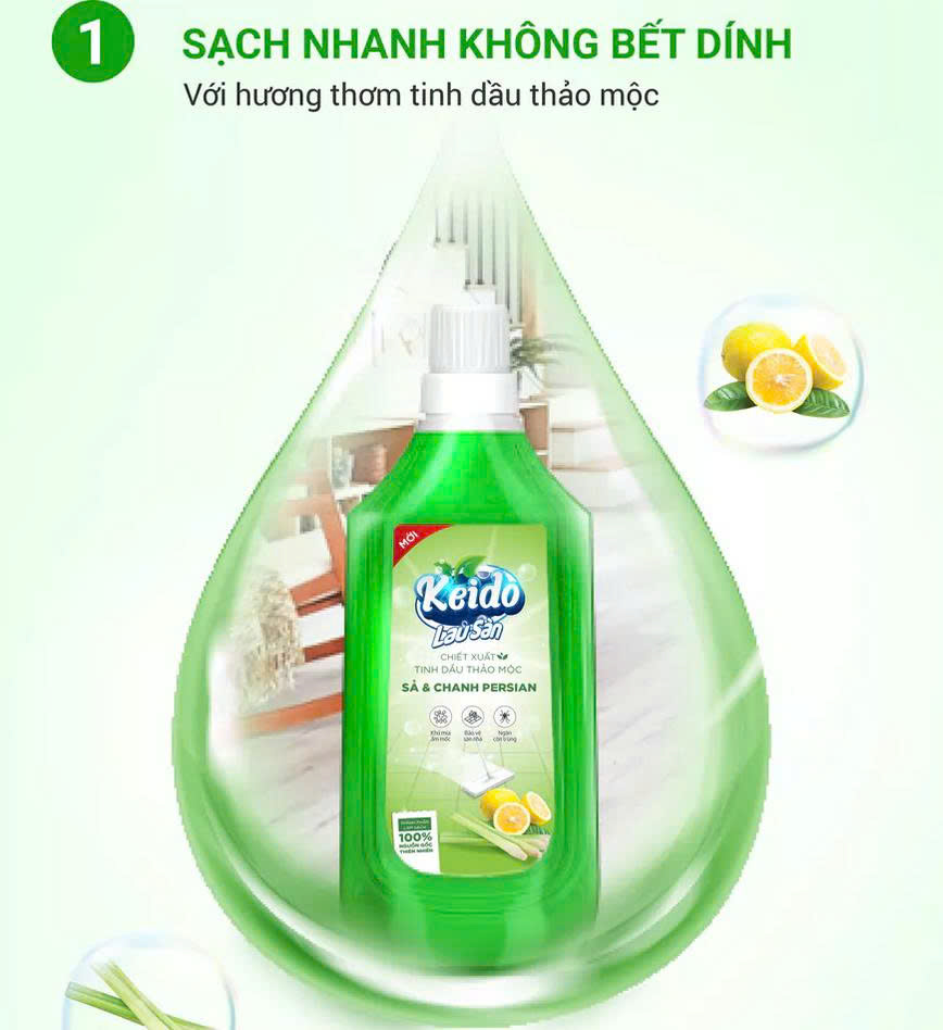 Nước Lau Sàn Gốc Thực Vật TD CAM QUẾ Đuổi Muỗi và Côn Trùng (Thuộc nhóm Sản phẩm Lành tính) Can 1 lít