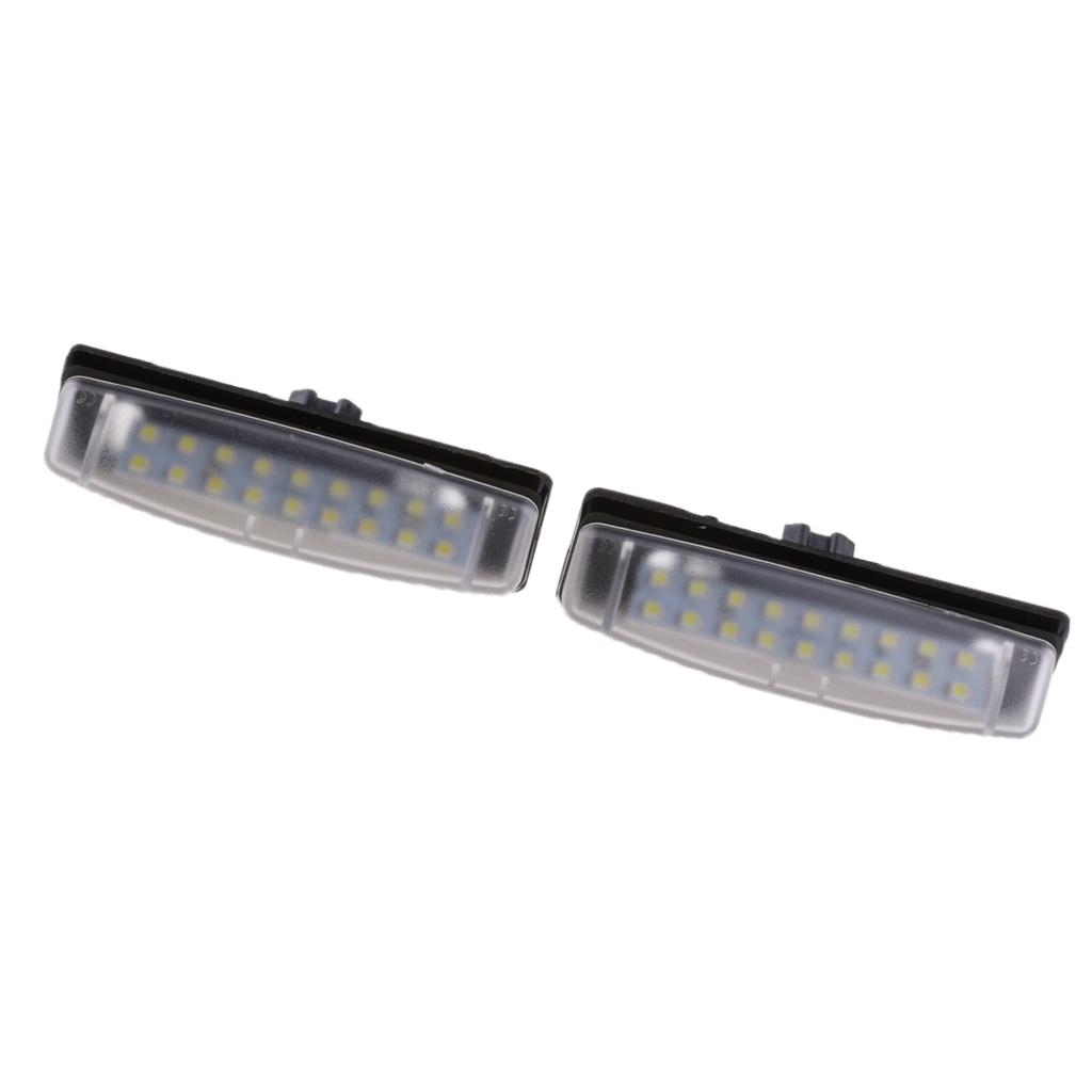 1 Pair Number License Plate LED Light Lamp For Toyota Camry Prius Lexus