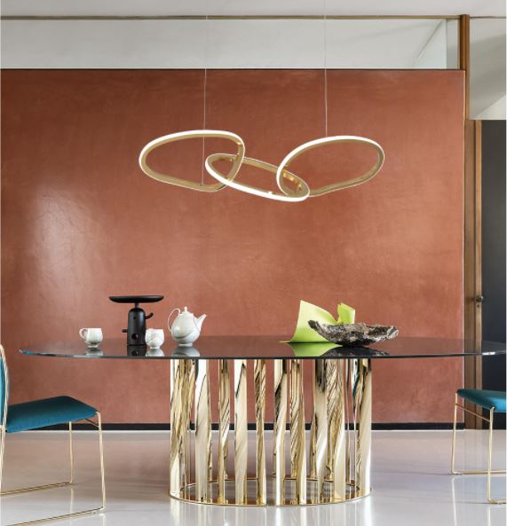 Đèn thả BERHU 3 vòng độc đáo, hiện đại trang trí nội thất cao cấp