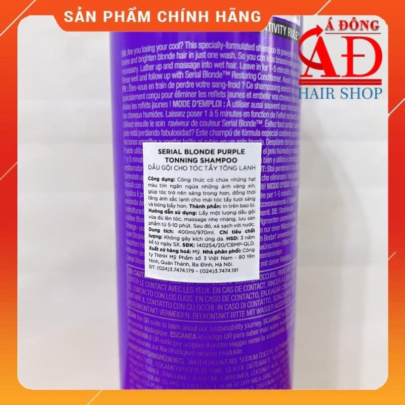 DẦU GỘI TÍM KHỬ VÀNG TIGI BEDHEAD SERIAL BLOND TONING PURPLE CHO TÓC TRẮNG XÁM SILVER 400ML