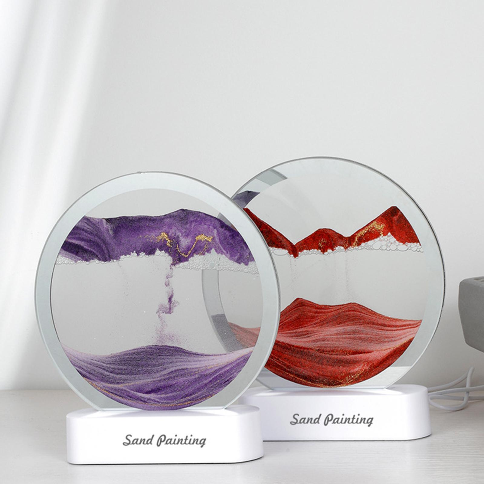 Art Picture Night Light Quicksand Painting Table Lamp for Home Decor
