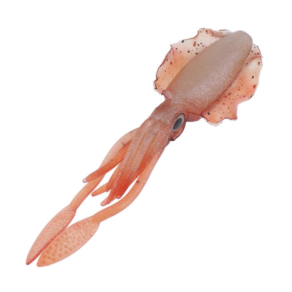 Lifelike Vivid Saltwater Soft Squid Skirt Luminous 6.02inch