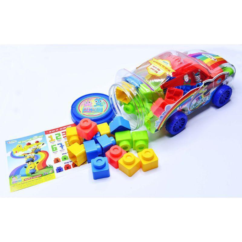 Đồ chơi Xếp hình thần đồng - SIÊU XE ROCKET 38 chi tiết