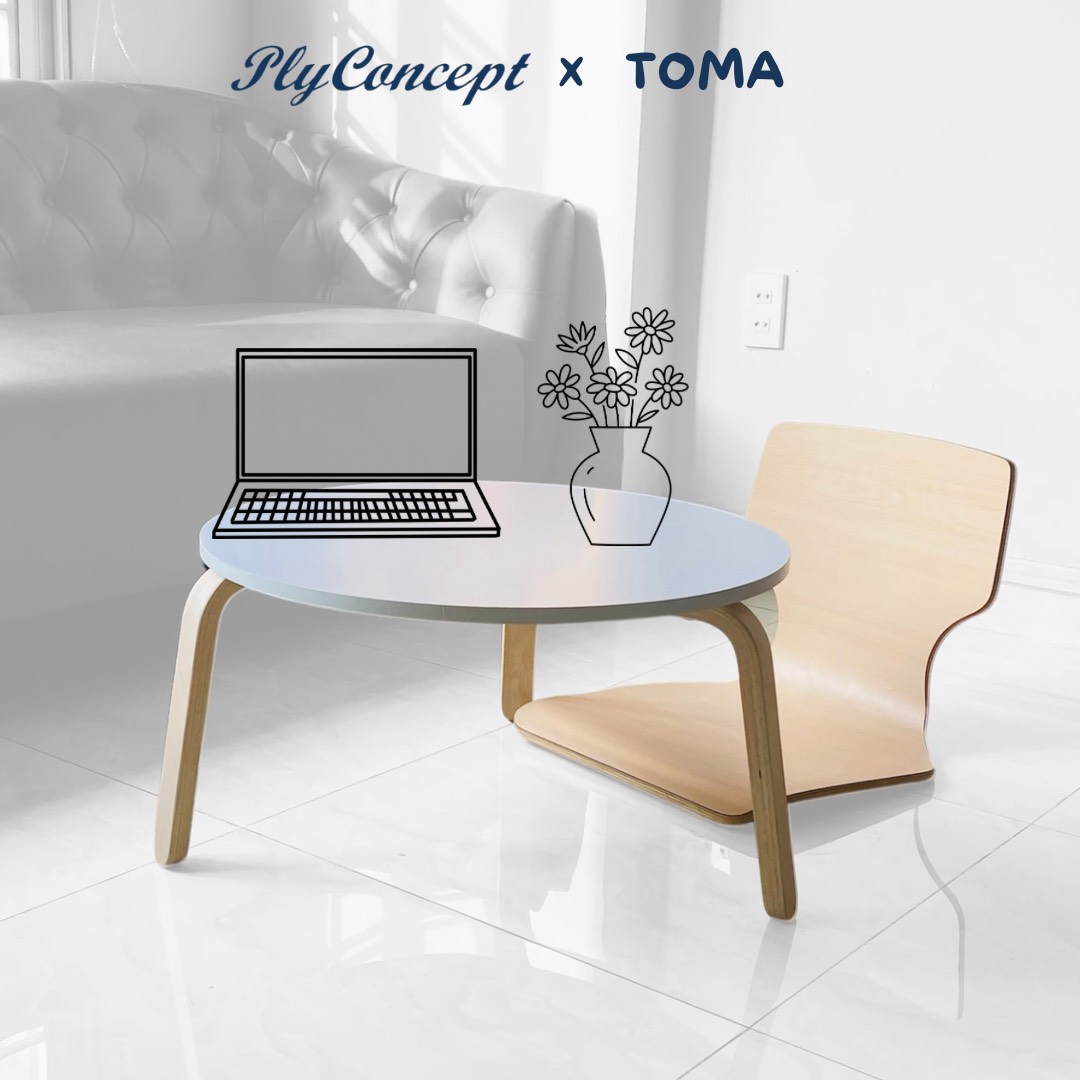 Bàn Sofa, Bàn trà đẹp, Bàn Ngồi Bệt - Plyconcept ToMa Table - Mặt bàn MDF dày 15 mm