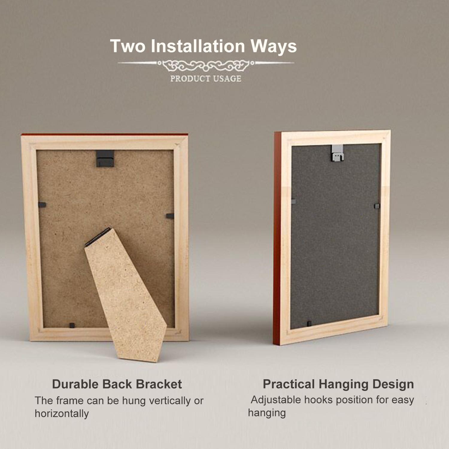 Khung ảnh gỗ sinh thái tự nhiên 8 inch để treo tường và mặt bàn