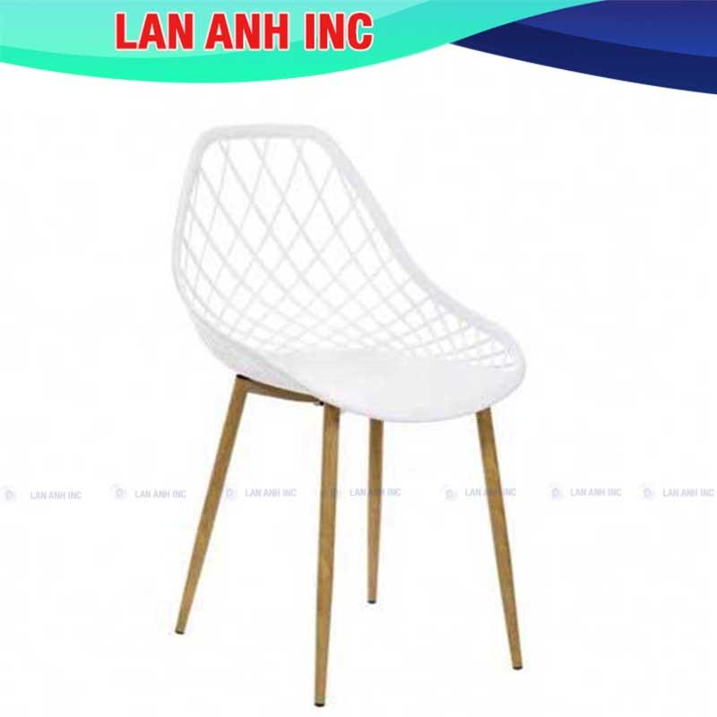 Ghế nhựa cafe văn phòng bàn ăn cao chân sắt sơn tĩnh điện đẹp hiện đại LAE4012
