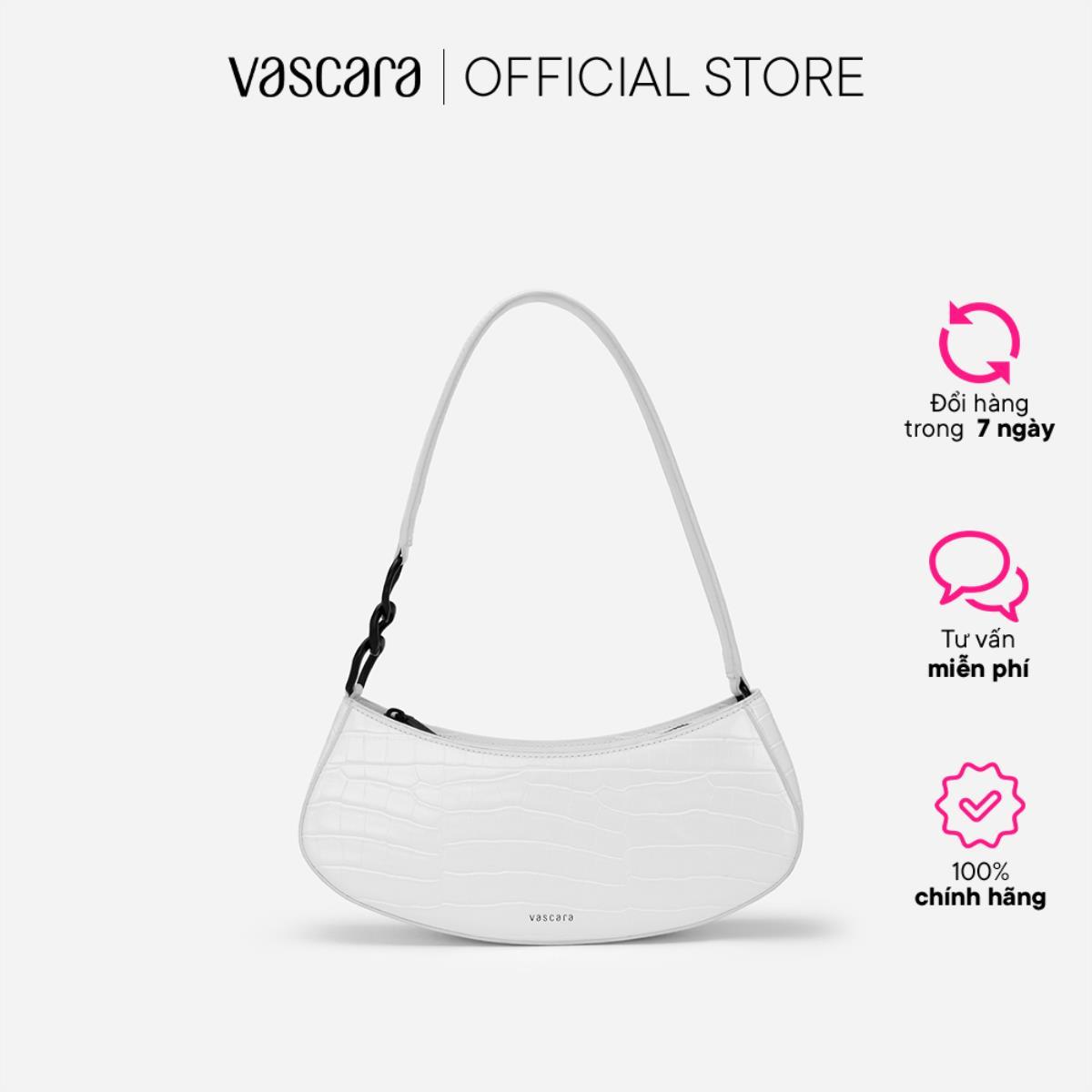 Vascara Túi Xách Tay Bán Nguyệt Vân Cá Sấu - TOT 0106