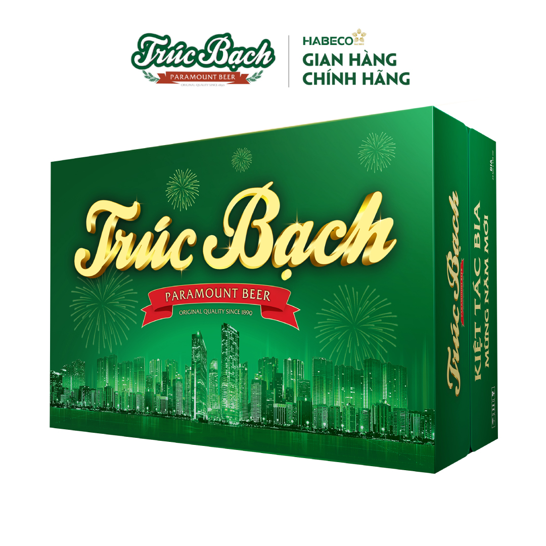 Bia Trúc Bạch - Thùng 24 lon 330ml - Phiên bản Tết