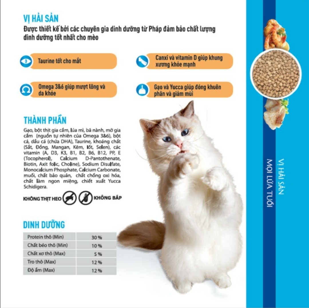 Combo 2 gói Thức ăn cho mèo Minino Yum 1,5kg/gói