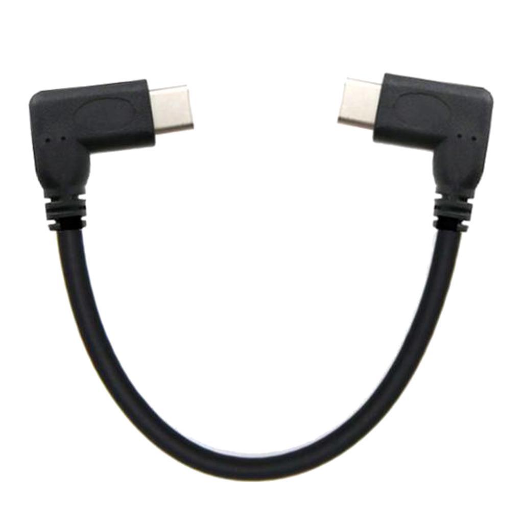Type C USB 90 Degree Male to USB-C Male 24PIN Extension Cable Cord